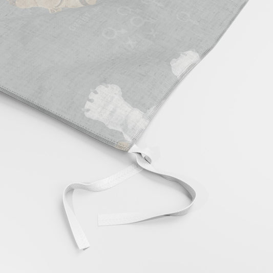 Leatherhead Legends duvet cover interior corner ties detail on dark slate ground