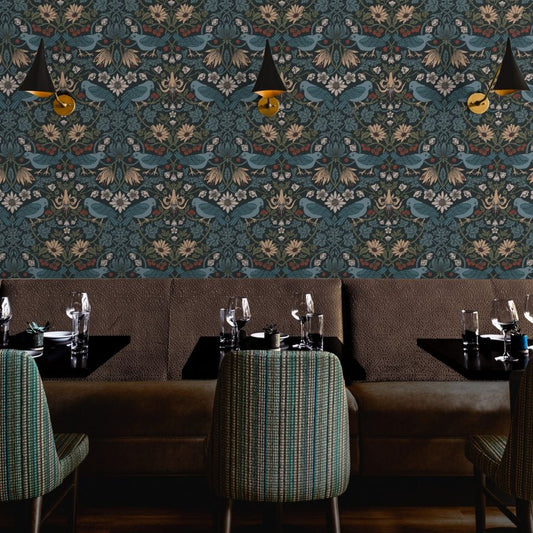 Huckleberry Thief Wallpaper - Timberline Dark