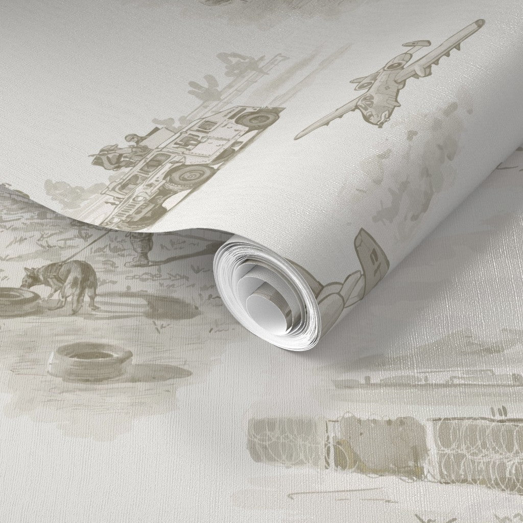 Called to Serve: A Post-9/11 Toile Wallpaper