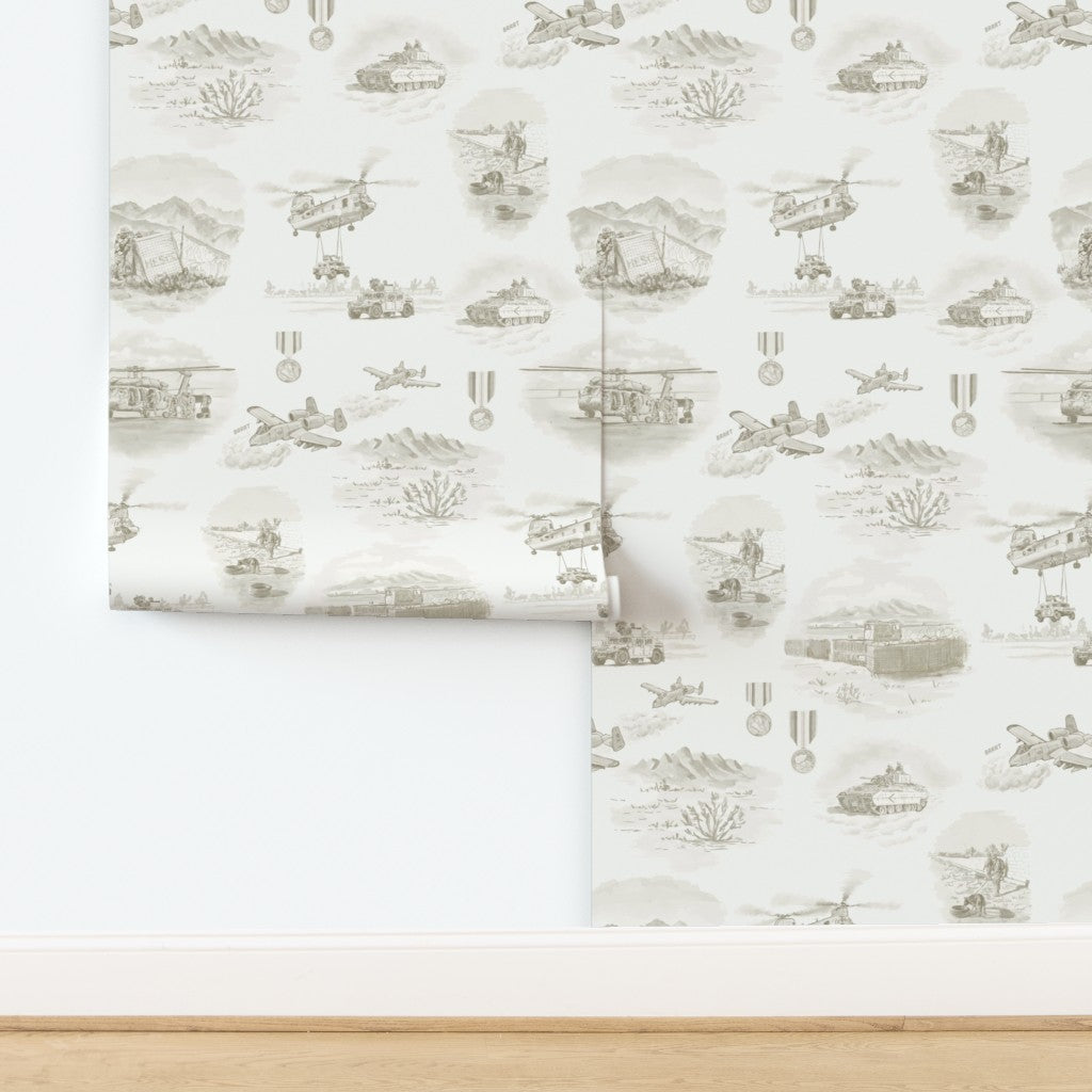 Called to Serve: A Post-9/11 Toile Wallpaper