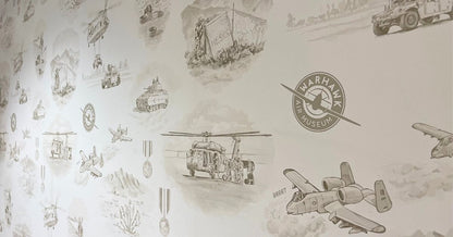 Called to Serve: A Post-9/11 Toile Wallpaper