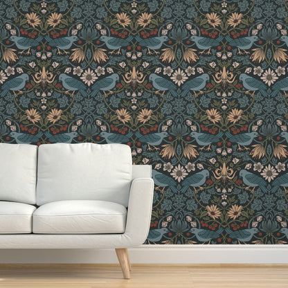 Huckleberry Thief Wallpaper - Timberline Dark