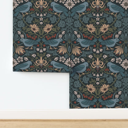 Huckleberry Thief Wallpaper - Timberline Dark