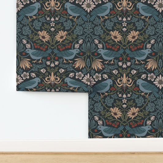 Huckleberry Thief Wallpaper - Timberline Dark