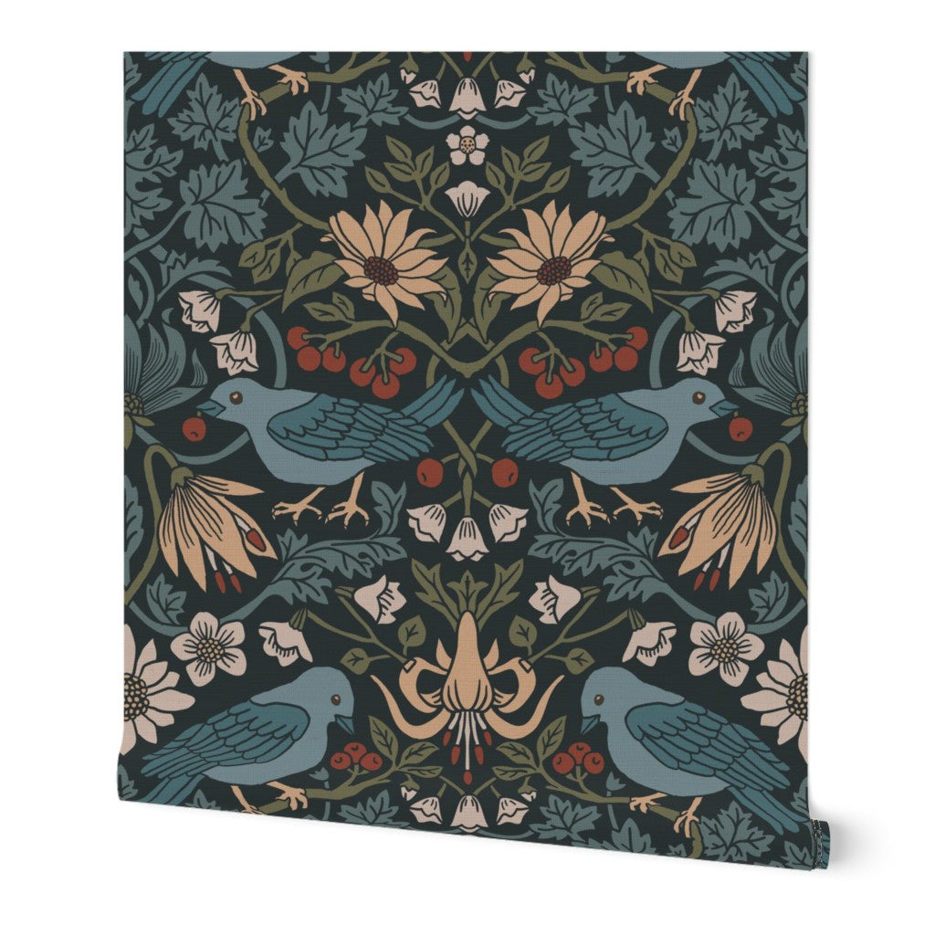 Huckleberry Thief Wallpaper - Timberline Dark