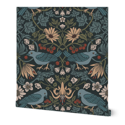 Huckleberry Thief Wallpaper - Timberline Dark