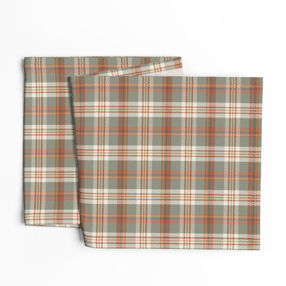 Detail of the Autumn Spice plaid table runner